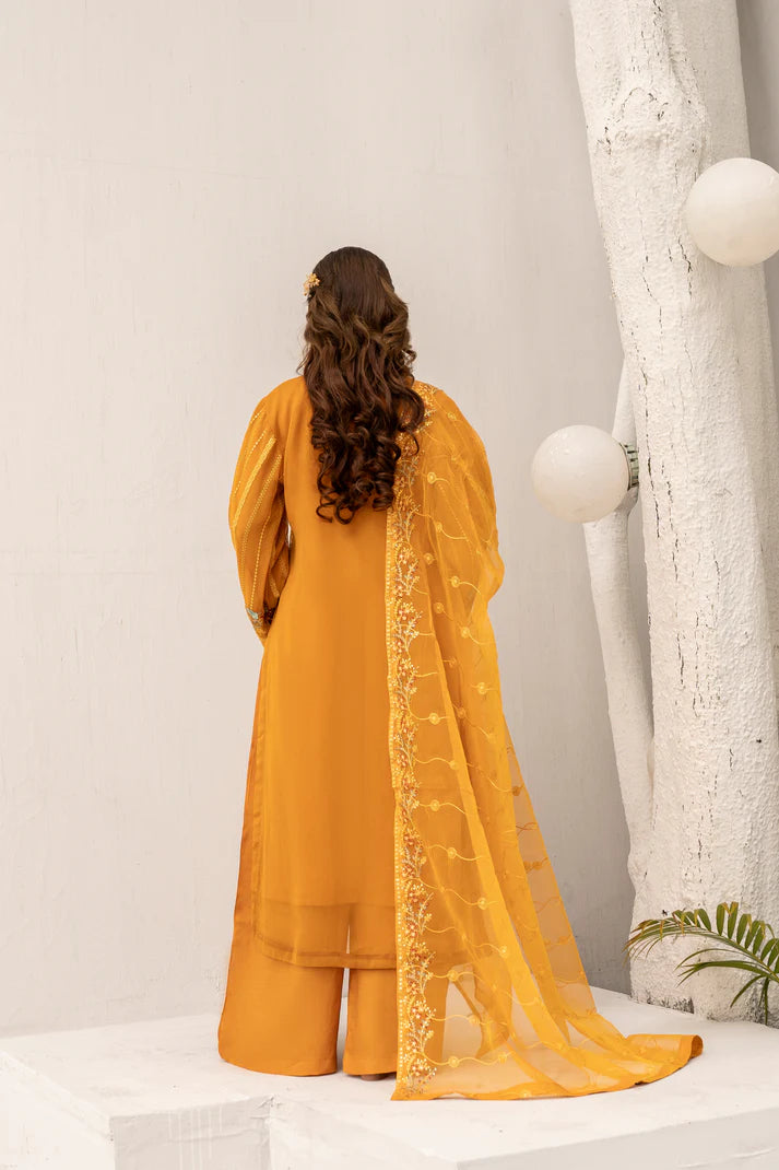 Mustard bloom - 3PCS Chiffon