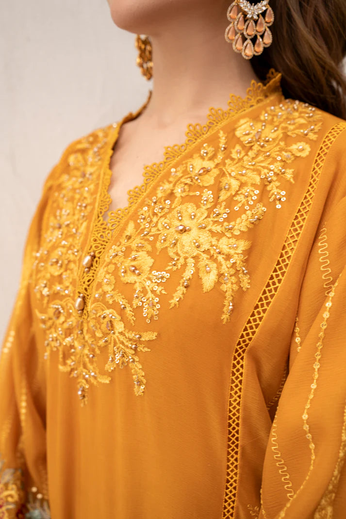 Mustard bloom - 3PCS Chiffon