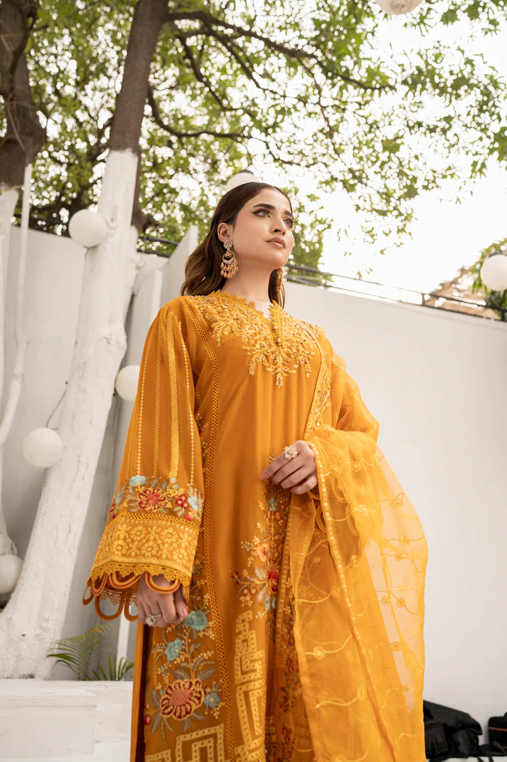 Mustard bloom - 3PCS Chiffon
