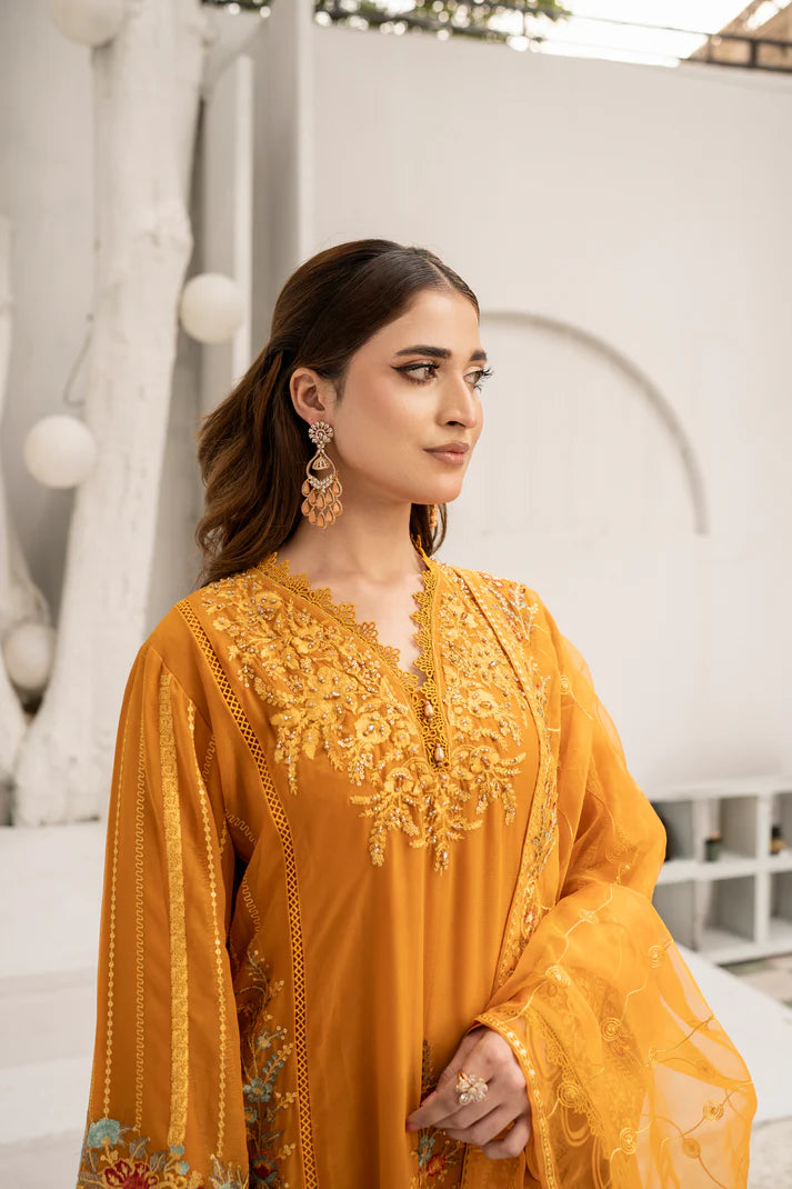 Mustard bloom - 3PCS Chiffon