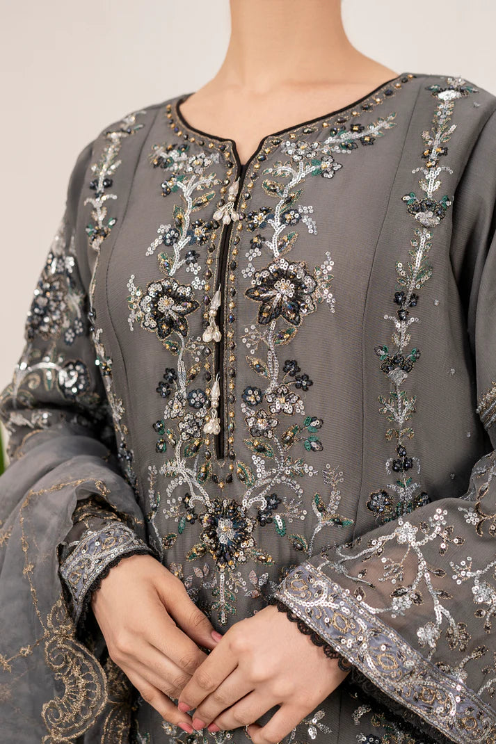 Grey Grace - 3PCS Chiffon