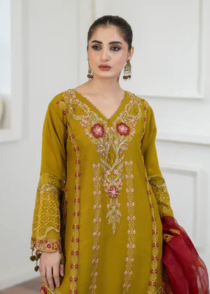 PH-Floral Mehndi - 3PC CHIFFON