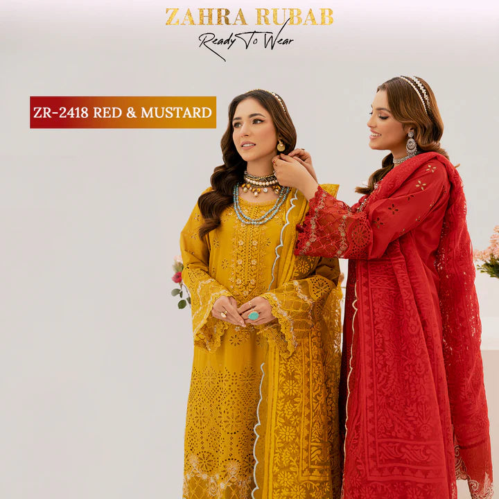 ZR-2418 Mustard & Red