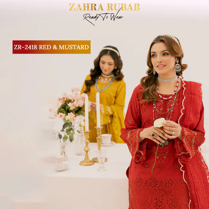 ZR-2418 Mustard & Red