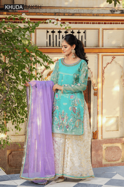 Z-221 Turquoise - KHUDA BAKSH CREATIONS