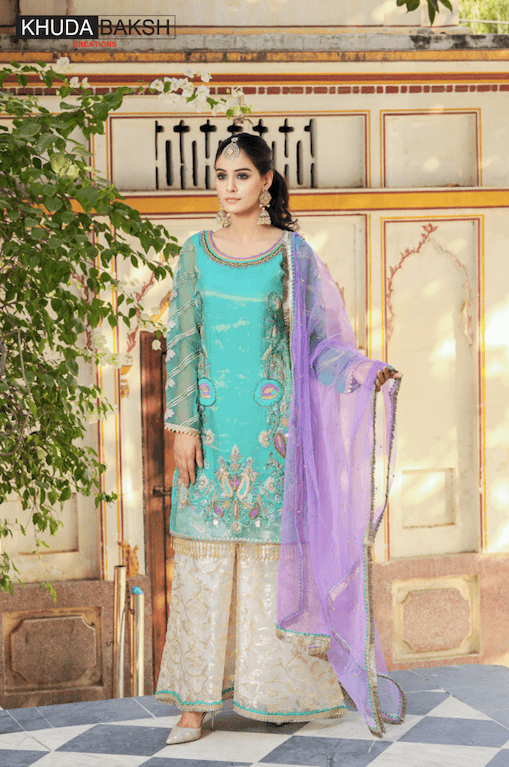 Z-221 Turquoise - KHUDA BAKSH CREATIONS