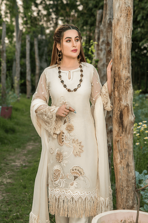 Z-240 Ivory - KHUDA BAKSH CREATIONS